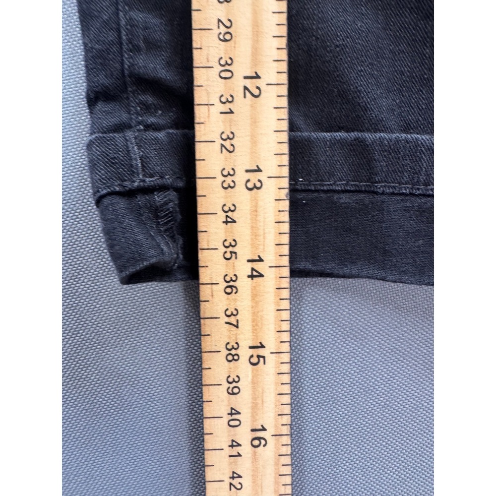 Gloria Vanderbilt Womens Skimmer Black Denim Shorts Cuffed Knee Length Size 12 - Picture 10 of 10